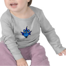 Bebé azul de los pescados camisetas