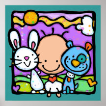 Bebé. Conejito. Perrito. Tres amigos del bebé. Imp