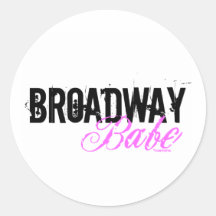 Bebé de Broadway Etiquetas Redondas