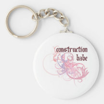 Bebé de la construcción llavero personalizado