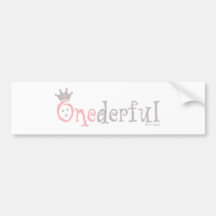 BEBÉ de ONEderful (rosa) Etiqueta De Parachoque