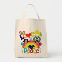 Bebé del amor y de la paz bolsa