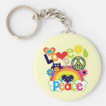 Bebé del amor y de la paz llaveros personalizados