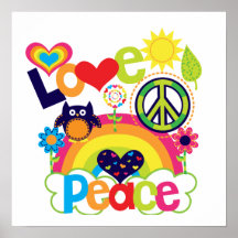Bebé del amor y de la paz poster