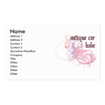 Bebé del coche antiguo tarjeta de visita