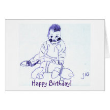¡Bebé del feliz cumpleaños con el peluche! Felicitaciones