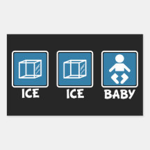 Bebé del hielo del hielo rectangular pegatinas