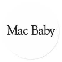 Bebé del mac etiquetas  