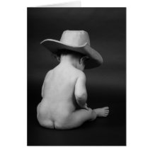 Bebé del vaquero tarjetón
