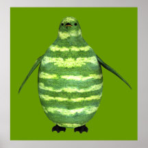 Bebé dulce del pingüino de la sandía impresiones