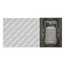 Bebé gótico del texto tarjetas fotograficas 