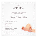Bebé hermoso del ingenio del bautizo/de la invitac