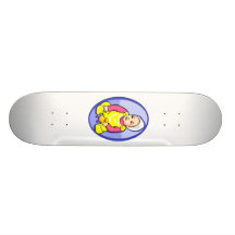 bebé humano con el óvalo azul yellow.png del pollu tablas de patinar