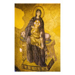 Bebé Jesús con el mosaico del bizantino de Maria Fotografias
