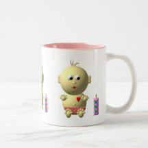 ¡Bebé lindo con el corazón! Tazas