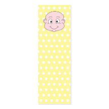 Bebé lindo, en modelo de lunar amarillo tarjetas de visita