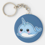 Bebé lindo narwhal llaveros