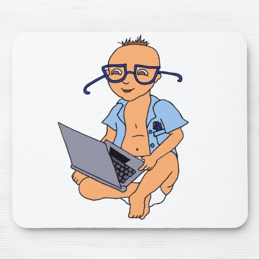 Bebé Nerdy Mousepad del ordenador Tapete De Raton