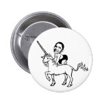 Bebé Obama en el botón del unicornio Pin