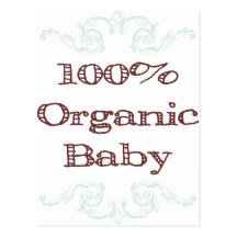 Bebé orgánico del 100% tarjeta postal