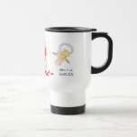 Bebé que grita divertido para el nuevo papá - pers taza de café