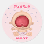Bebé que grita es pegatina del chica