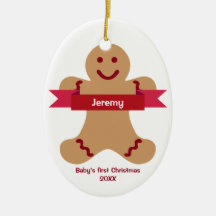 Bebé rojo del nombre de la bandera del niño del pa ornamentos para reyes magos