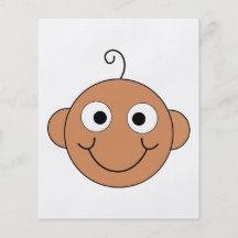 Bebé sonriente lindo flyer personalizado