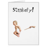 ¡Bebé Stinkefy! - tarjeta de felicitación