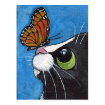 Bebé y el virrey - postal del gato