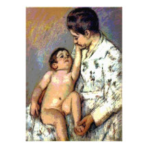 Bebé y madre invitacion personalizada
