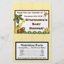Bebés de la selva de la envoltura de las palomitas tarjeton