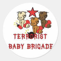 Bebés de los terroristas etiqueta redonda