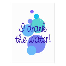 Bebí las mini tarjetas de la invitación del agua tarjeta personal