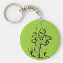 Bebida del cactus llavero personalizado