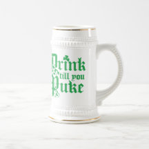 Bebida hasta que usted Puke Taza De Café