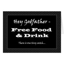 Bebida libre de la comida de la invitación diverti tarjetón