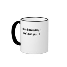 ¡Bebida responsable! (no derrame cualesquiera…) Tazas