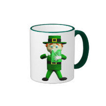 Bebida verde grande de los Leprechauns del día del Taza