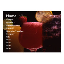 Bebidas 1 tarjeta tarjetas de visita