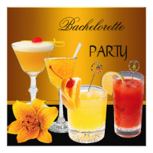 Bebidas de los cócteles del fiesta de Bachelorette Anuncio