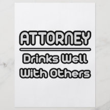 Bebidas del abogado… bien con otras flyer personalizado