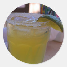 Bebidas del hielo de los Margaritas Pegatina Redonda