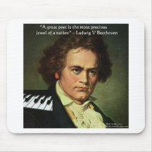 Beethoven y los poetas/las gemas citan camisetas y alfombrillas de ratones