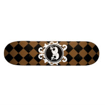 Begird la cubierta del monopatín del ébano (Brown)
