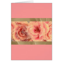 Begonias del melocotón y tarjetas de la ocasión es