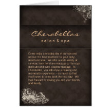 Beige Brown del folleto del balneario del salón Felicitaciones