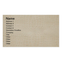 Beige de la impresión de la piel del cocodrilo plantilla de tarjeta de negocio