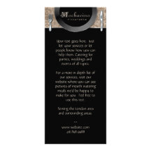 Beige de los cubiertos de la tarjeta del estante d lonas personalizadas