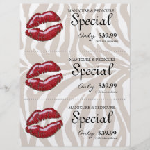 Beige rojo brillante de la cebra de los labios del tarjetas publicitarias